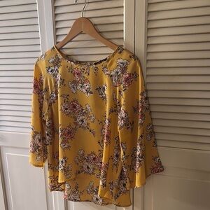 Floral Yellow Women's Top